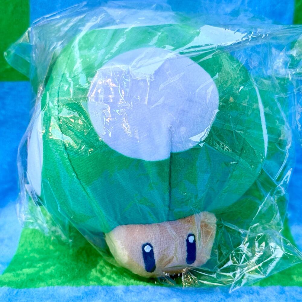 1UP Mushroom Plush SEALED With Tag From Super Mario Bros Extra Life